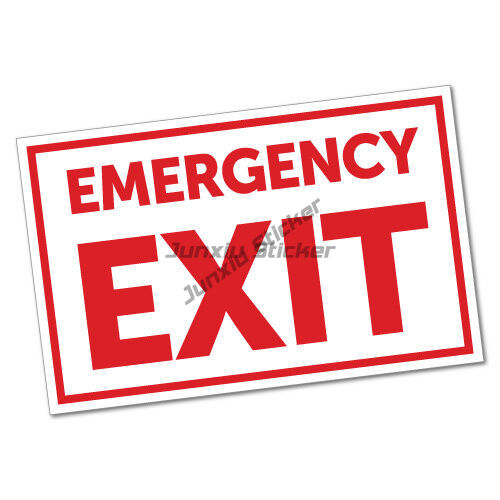 Emergency Exit Sign - Nooduitgang Sticker Sticker Sticker Veiligheidsbord Auto
