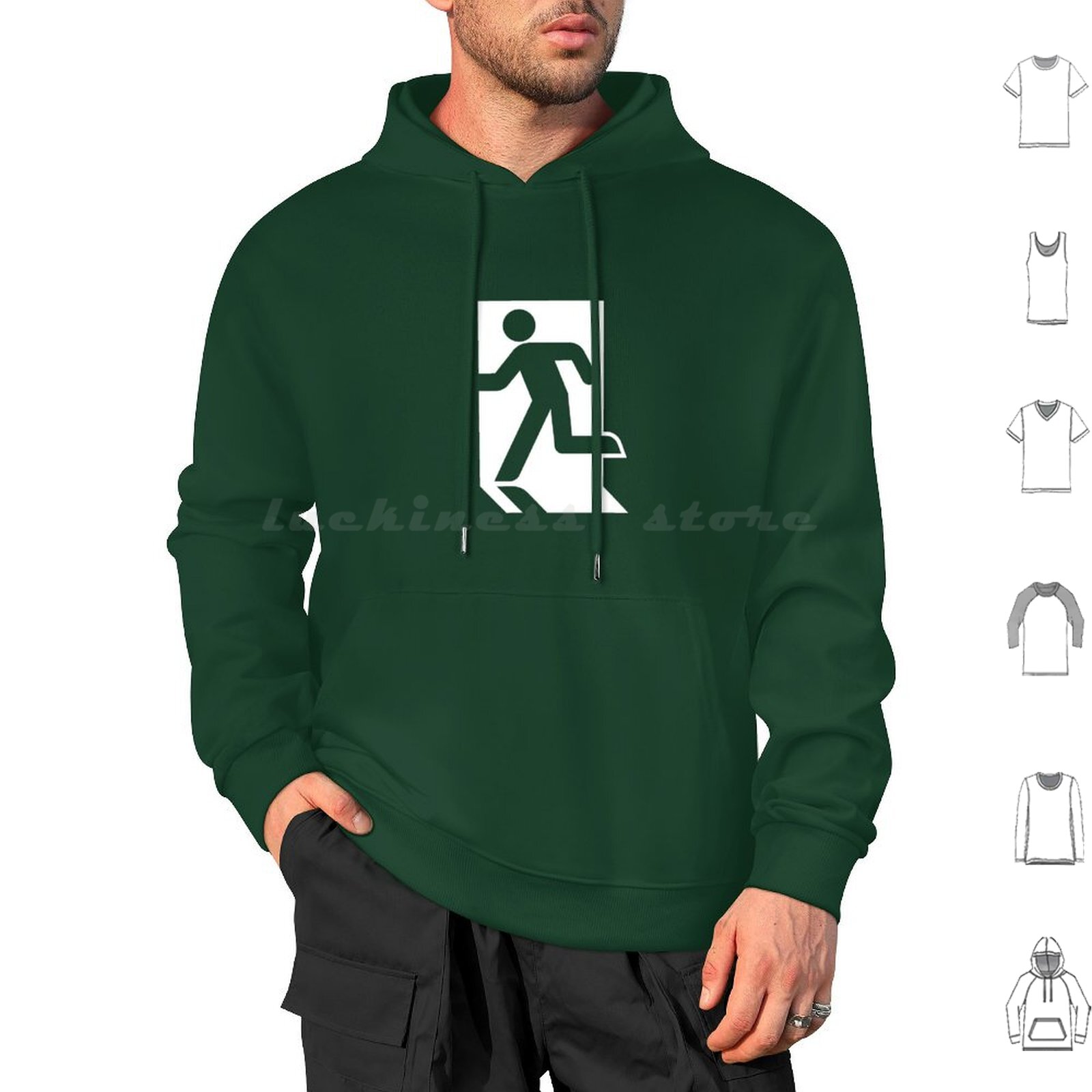 Exit Sign Running Man Hoodies  - Emergency Exit Sign recensie en prijs