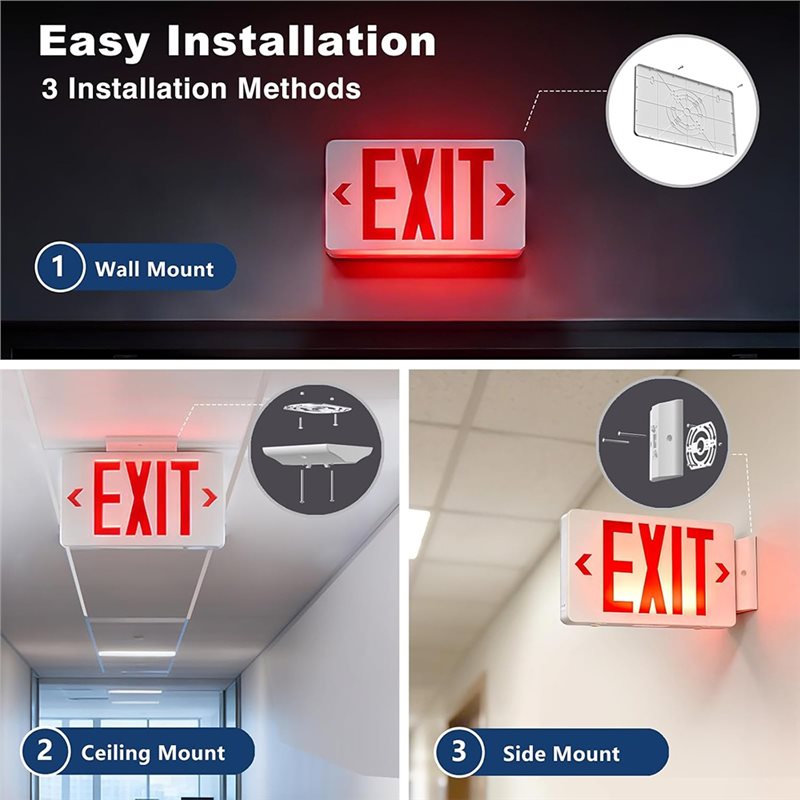 ABKQ-UL Gecertificeerde LED-ui - Emergency Exit Sign recensie en prijs